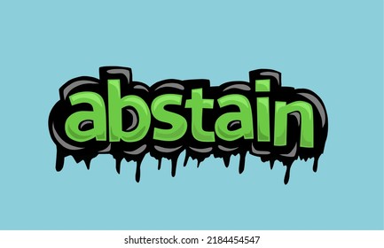 ABSTAIN background writing vector design very cool and simple