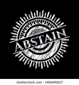 Abstain on blackboard. Vector Illustration. Detailed.