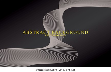 Fondo abstracto degradado negro con línea de mezcla de forma geometría de fondo Vector de Fondo de pantalla