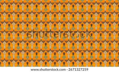 Abstarct background Cute scandinavian style ethnic seamless pattern.
