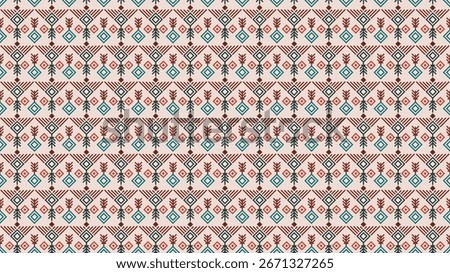 Abstarct background Cute scandinavian style ethnic seamless pattern.