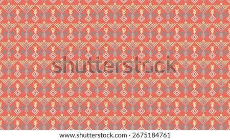 Abstarct background Cute scandinavian style ethnic seamless pattern.
