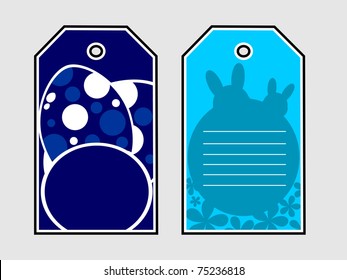 abstarct background with set of easter sale tag