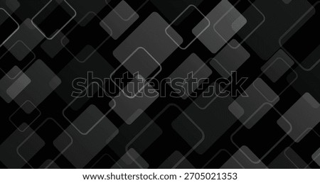 Abstarct background of translucent squares or rhombuses in grey colors