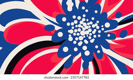 fondo del risografo de flor de flor abstarct 02