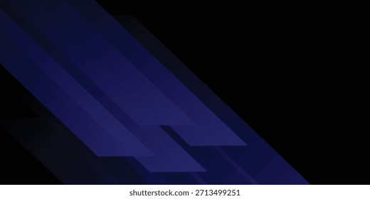 Fondo azul abstracto con espacio libre para el texto. Fondo de diseño azul y negro Abstractas con efecto de trazo y sombra. Fondo de pantalla azul oscuro con geometría mínima. decoración abstracta