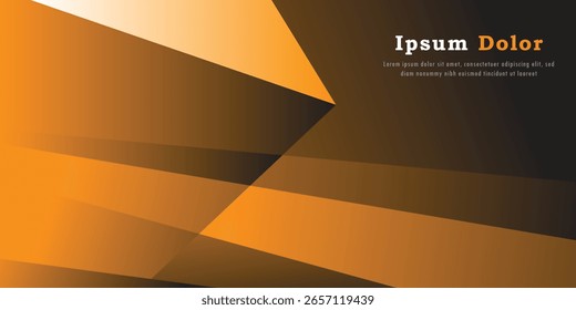 Diseño abstracto del fondo del color marrón y naranja, Plantilla geométrica del fondo con los colores anaranjados y negros modernos,