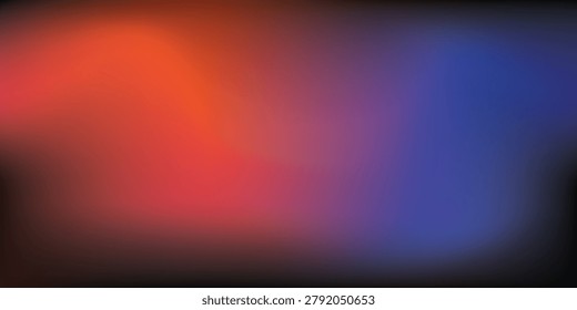 Abstarct bsckground Wavy blue and orange gradient design.