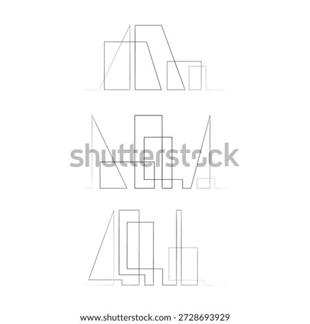 Abstarct build. Line logo for bildinc company