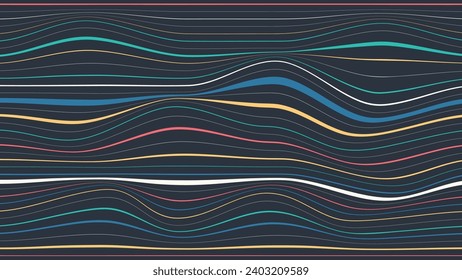 Abstarct data data wavy background. This minimalist wavy line can be presented as a banner or wallpaper.