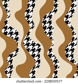 Abstarct decorative wavy pattern. Vector Illustration.