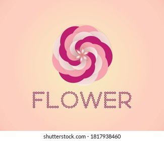 Abstarct flower in three colors 