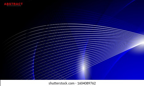 abstarct geometric background. Glowing line wave on dark. New texture for your design.