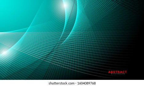 abstarct geometric background. Glowing line wave on dark. New texture for your design.