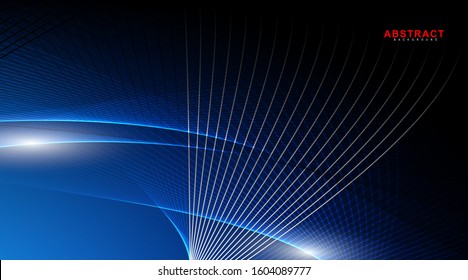 abstarct geometric background. Glowing line wave on dark. New texture for your design.