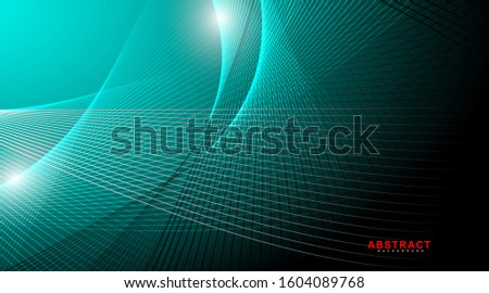 abstarct geometric background. Glowing line wave on dark. New texture for your design.