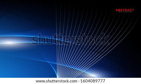 abstarct geometric background. Glowing line wave on dark. New texture for your design.