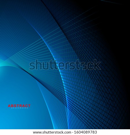 abstarct geometric background. Glowing line wave on dark. New texture for your design.