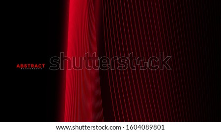 abstarct geometric background. Glowing line wave on dark. New texture for your design.