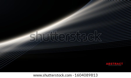abstarct geometric background. Glowing line wave on dark. New texture for your design.