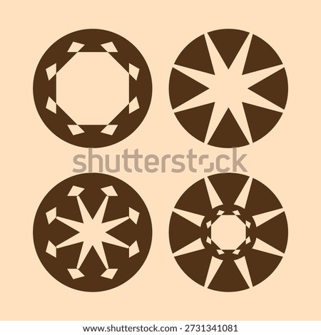 abstarct Geometric company vector logotype design set