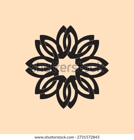 abstarct Geometric flower vector logotype design.