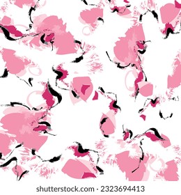 Abstarct hand drawn floral pattern. Vector Illustration