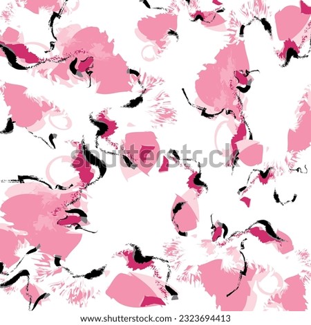 Abstarct hand drawn floral pattern. Vector Illustration