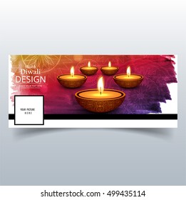 Abstarct happy diwali facebook cover