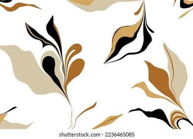 abstarct leaves pattern. Vector Illustration.