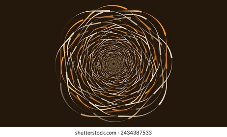 Abstarct light and dark spiral wavy line round background.