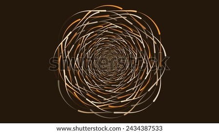 Abstarct light and dark spiral wavy line round background.