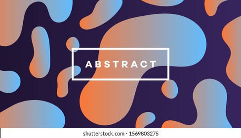 Abstarct liquid with blue yellow gradient background