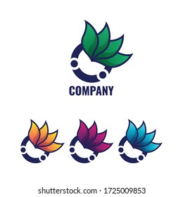 Abstarct Natural Flower Logo Design