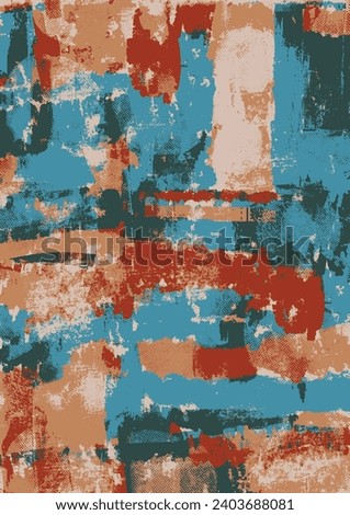 Abstarct painted brush stroke print