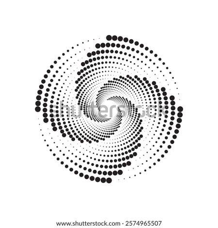 Abstarct radial dot design element
