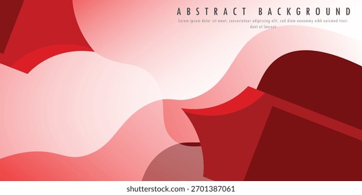 Abstarct red and pink background design, Geometric background template with modern red and white colors, wave shape abstract background. vector eps 10
