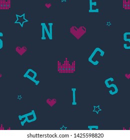 Abstarct seamless fashion pattern. Colorful fancy girlish repeated backdrop for textile, clothes , wrapping paper.