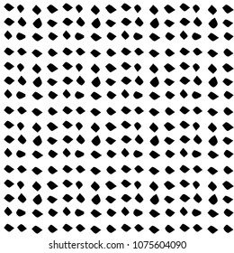 Abstarct seamless pattern with ethnic shape. Easy to edit monochrome image. Creative vector background.