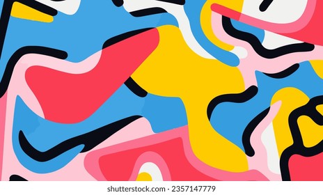 abstarct shape risograph vector background 02