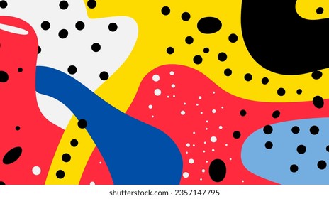 abstarct shape risograph vector background 07