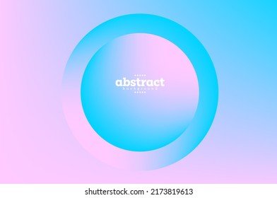 abstarct sphere layer in gradient blue and pink background for advertisement poster website banner technology product presentation package design food and beverage label vector eps.