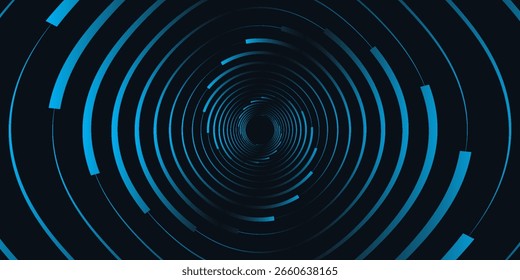Abstrato espiral redonda de fundo de vórtice em azul escuro. Este plano de fundo de giro de linha criativa pode ser usado como um banner ou logotipo.