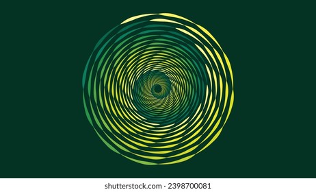 Abstartspirale runde Wirbelsturm-Stil grüner Farbverlauf-Schicht Hintergrund. Dieser kreative Hintergrund kann als Banner oder Bildschirmhintergrund verwendet werden.