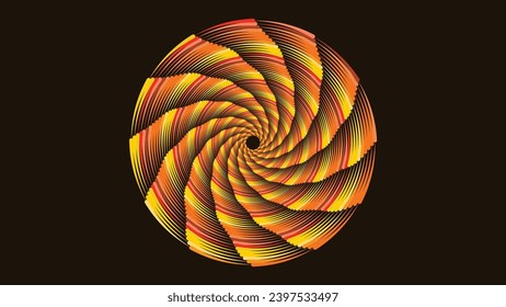 Abstarct spiral simple round minimalist style mandala background.