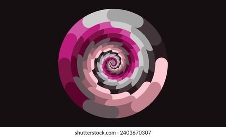 Datos de redondeo de vórtice espiral abstarcto de color púrpura.