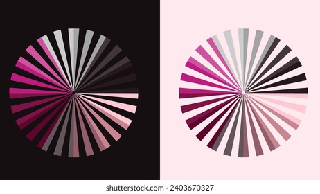 Abstarct spiral vortex round data spinning ring background in purple color.