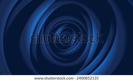 Abstarct spiral wavy line background in blue gradient layer.
