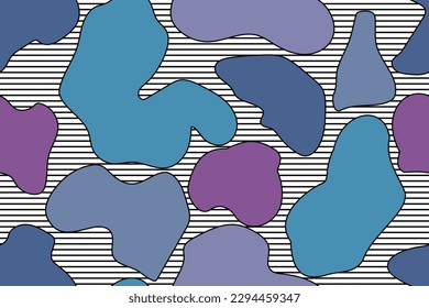ABSTARCT SPOTS and straight lines. SEAMLESS VECTOR PATTERN FOR DESIGN AND DECORATION.