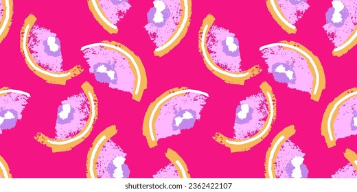 Abstarct texture semicircle pattern. Colorful seamless pattern with hand draw texture. Fashionable template for design, for flannel shirt, trousers, blanket, carpet